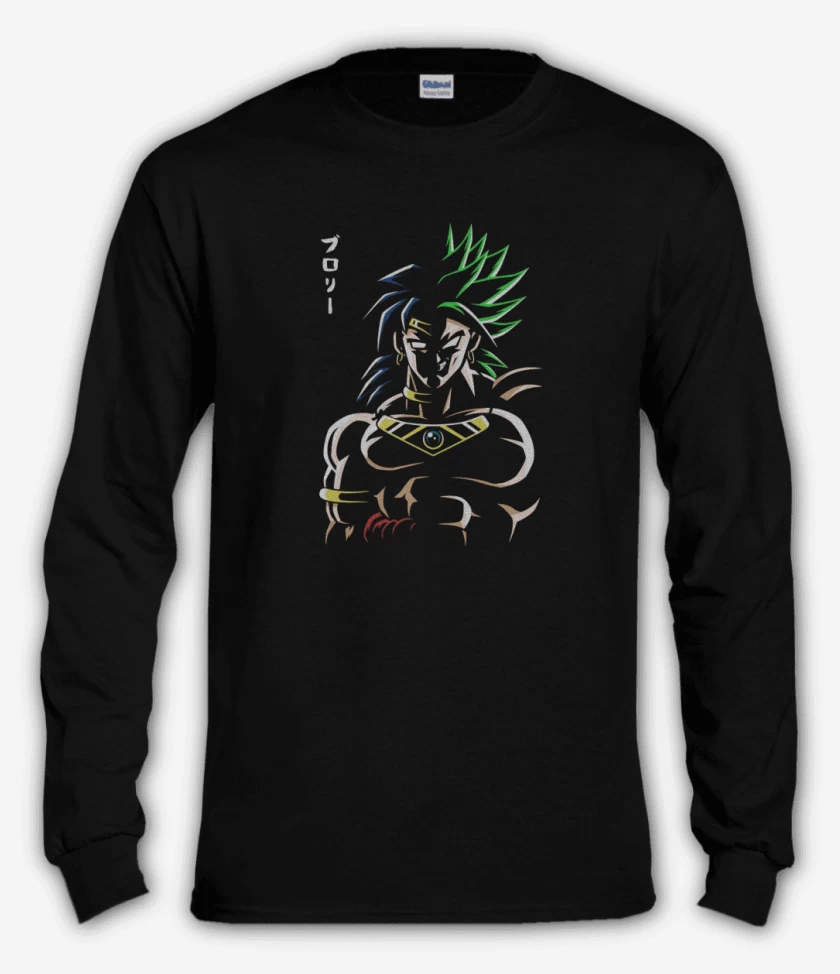 Polera manga larga Negro de Broly Loco