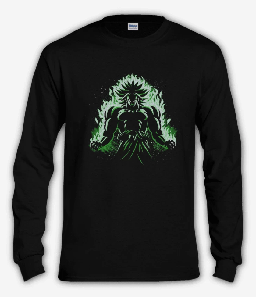 Polera manga larga Negro de Broly loco 2