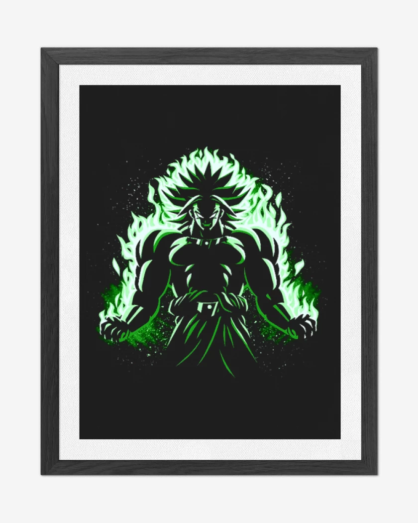 Cuadro decorativo Negro de Broly loco 2