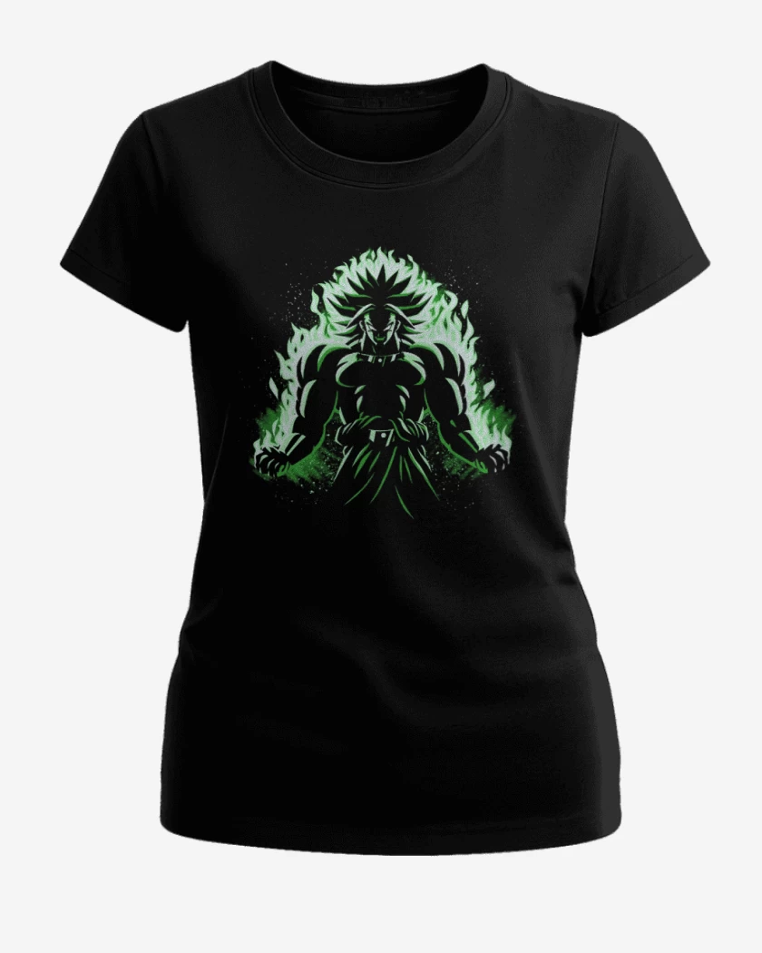 Polera de Mujer Negro de Broly loco 2
