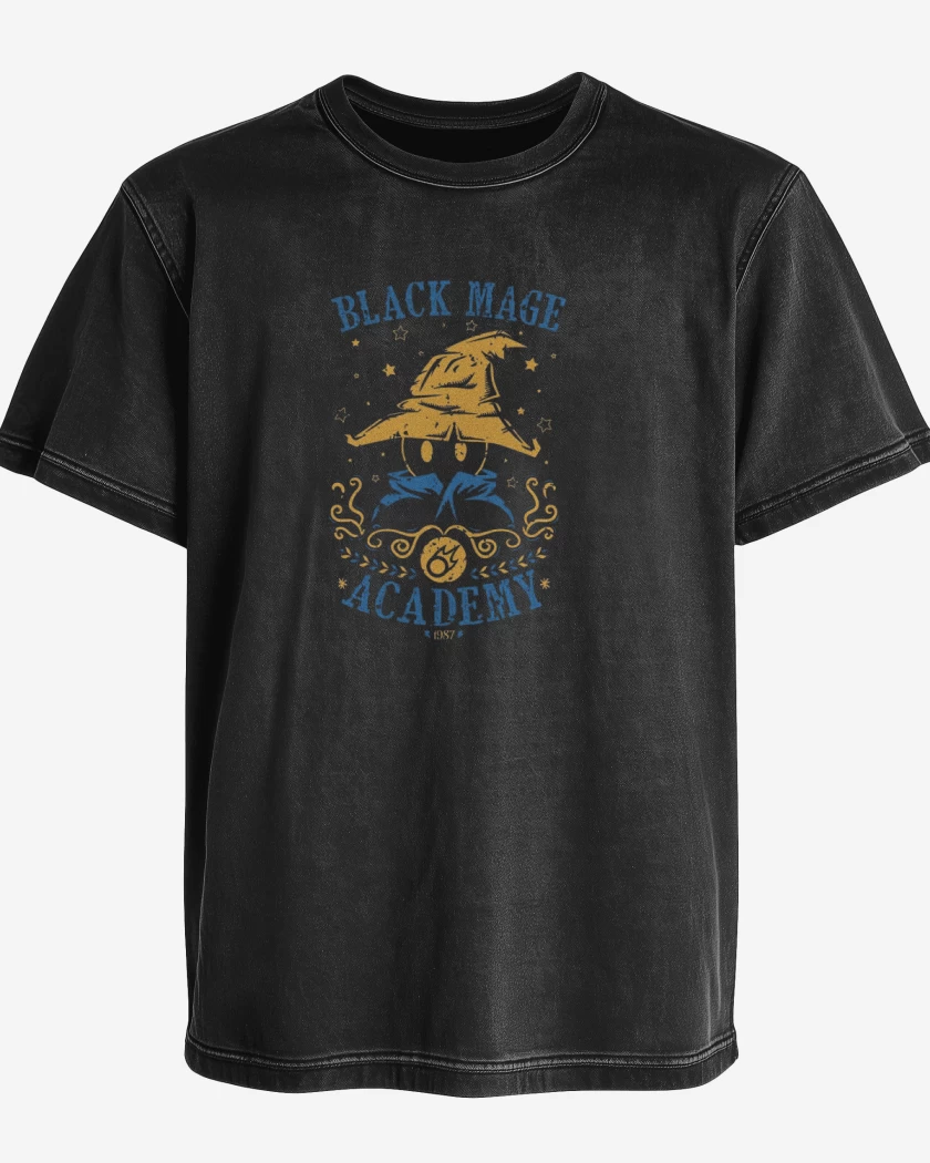 Polera desgastada Negro de Black Magic Academy
