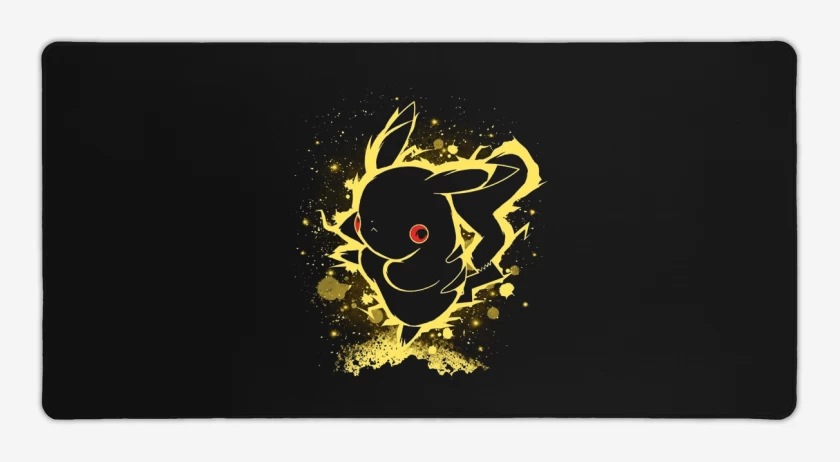 Mouse pad Gamer Negro de PikachuYellow