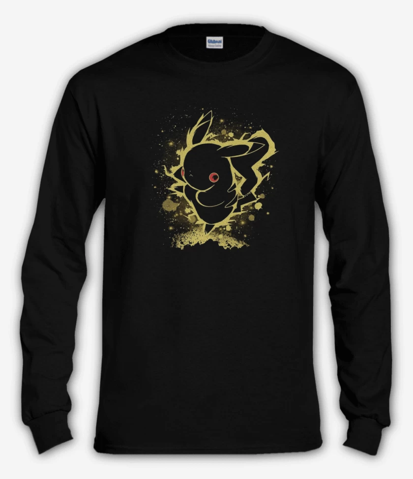Polera manga larga Negro de PikachuYellow