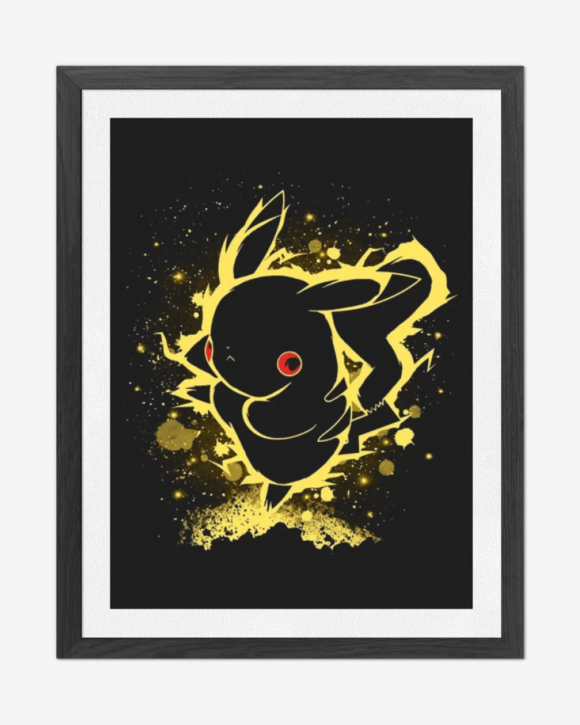 Cuadro decorativo Negro de PikachuYellow