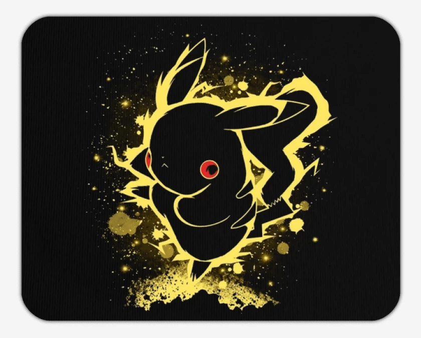Mousepad Negro de PikachuYellow