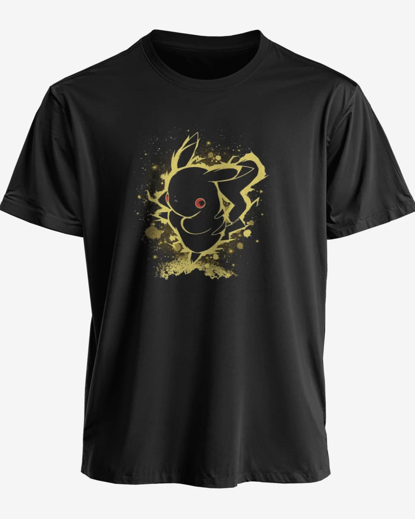 Polera premium Negro de PikachuYellow