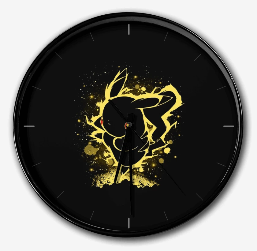 Reloj Negro de PikachuYellow