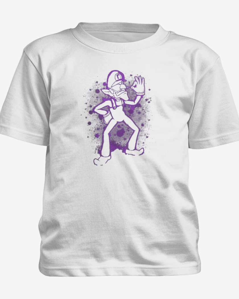 Polera de niño Blanco de Waluigi