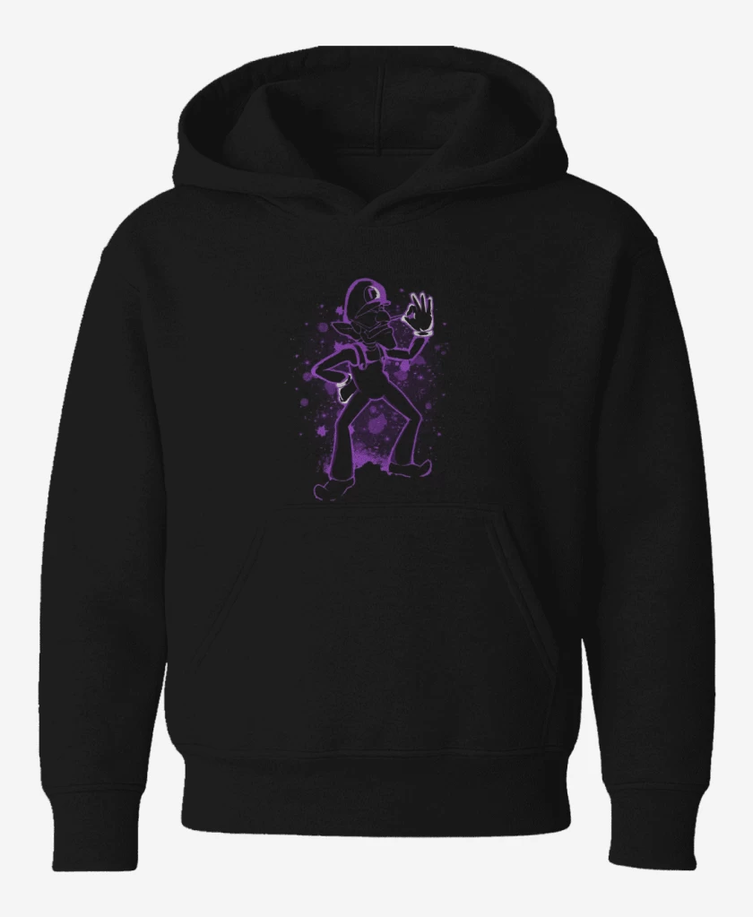 Poleron de niño Negro de Waluigi