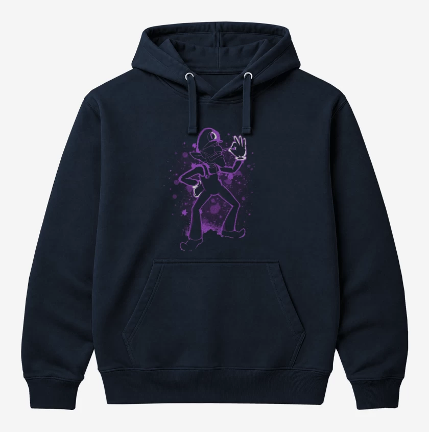 Polerón Canguro Azul Marino de Waluigi