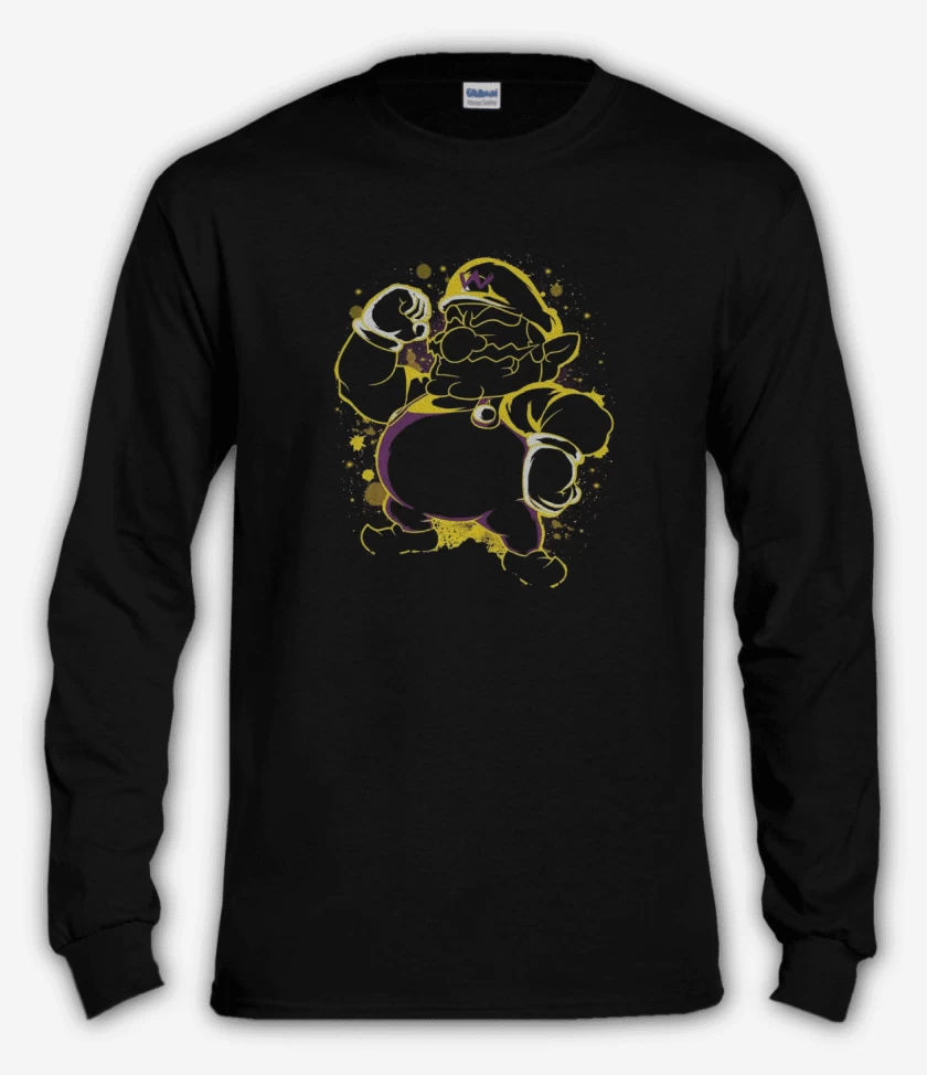 Polera manga larga Negro de Wario