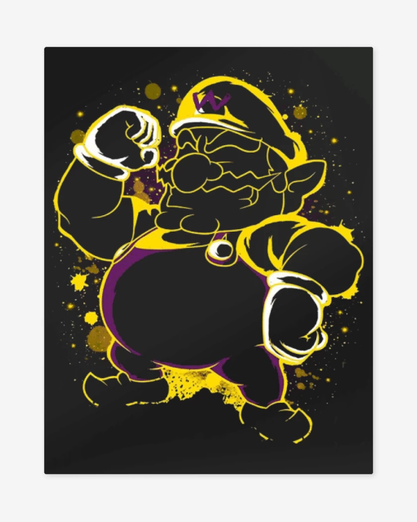 Print metalico Negro de Wario