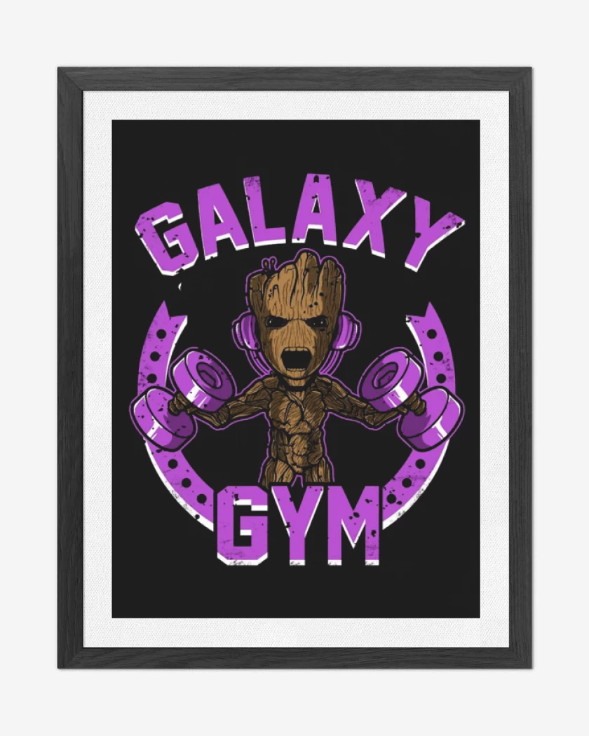 Cuadro decorativo Groot Galaxy Gym