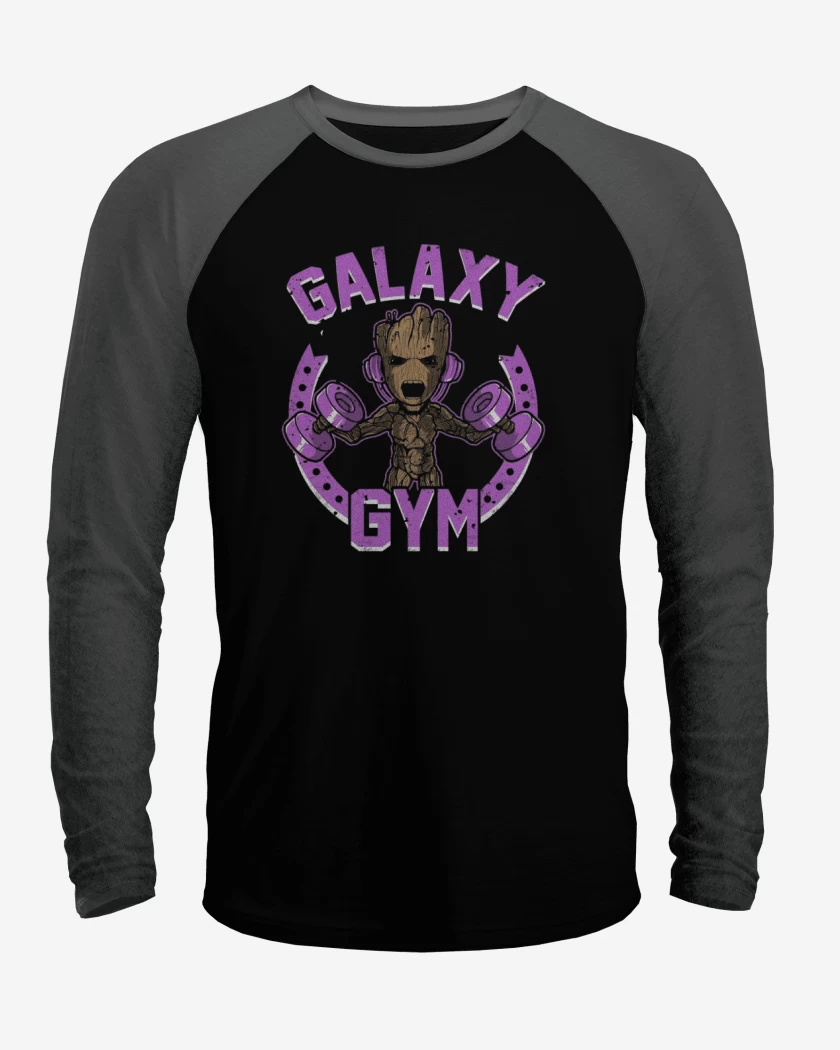 Polera Raglan Groot Galaxy Gym