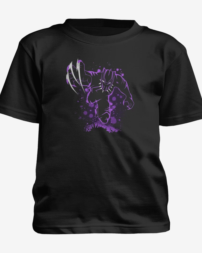 Polera de niño Negro de Pantera negra garras