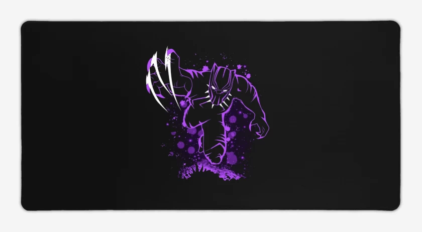 Mouse pad Gamer Negro de Pantera negra garras