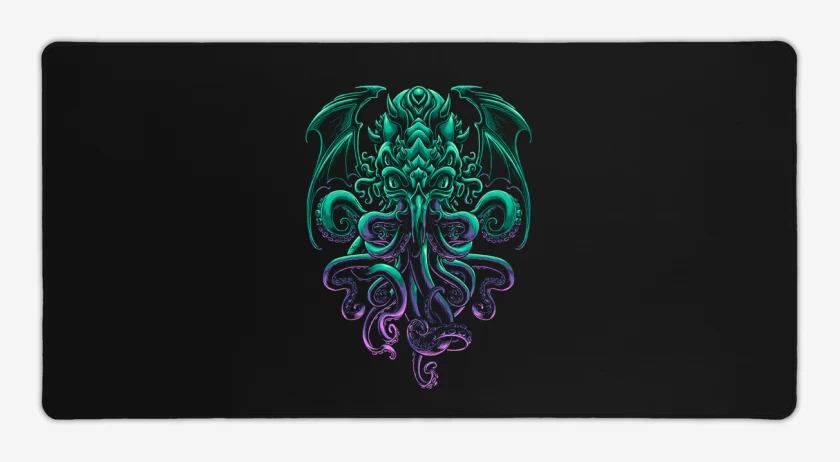 Mouse pad Gamer Negro de Cthulhu Full