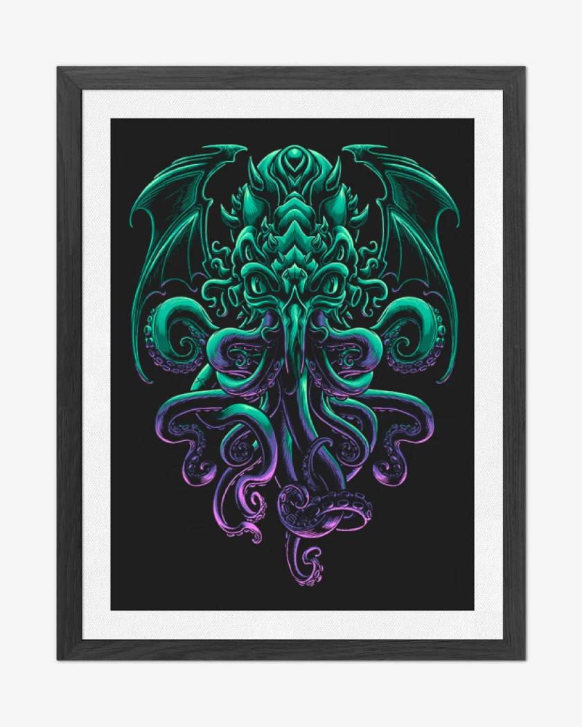 Cuadro decorativo Negro de Cthulhu Full