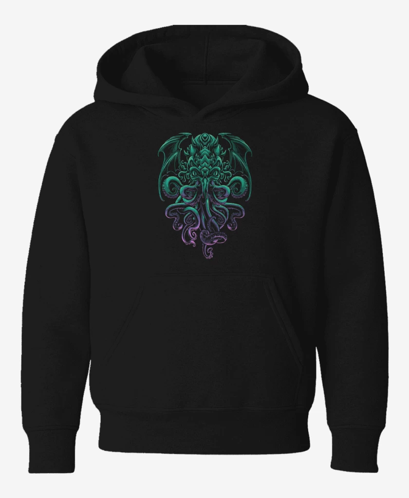 Poleron de niño Negro de Cthulhu Full