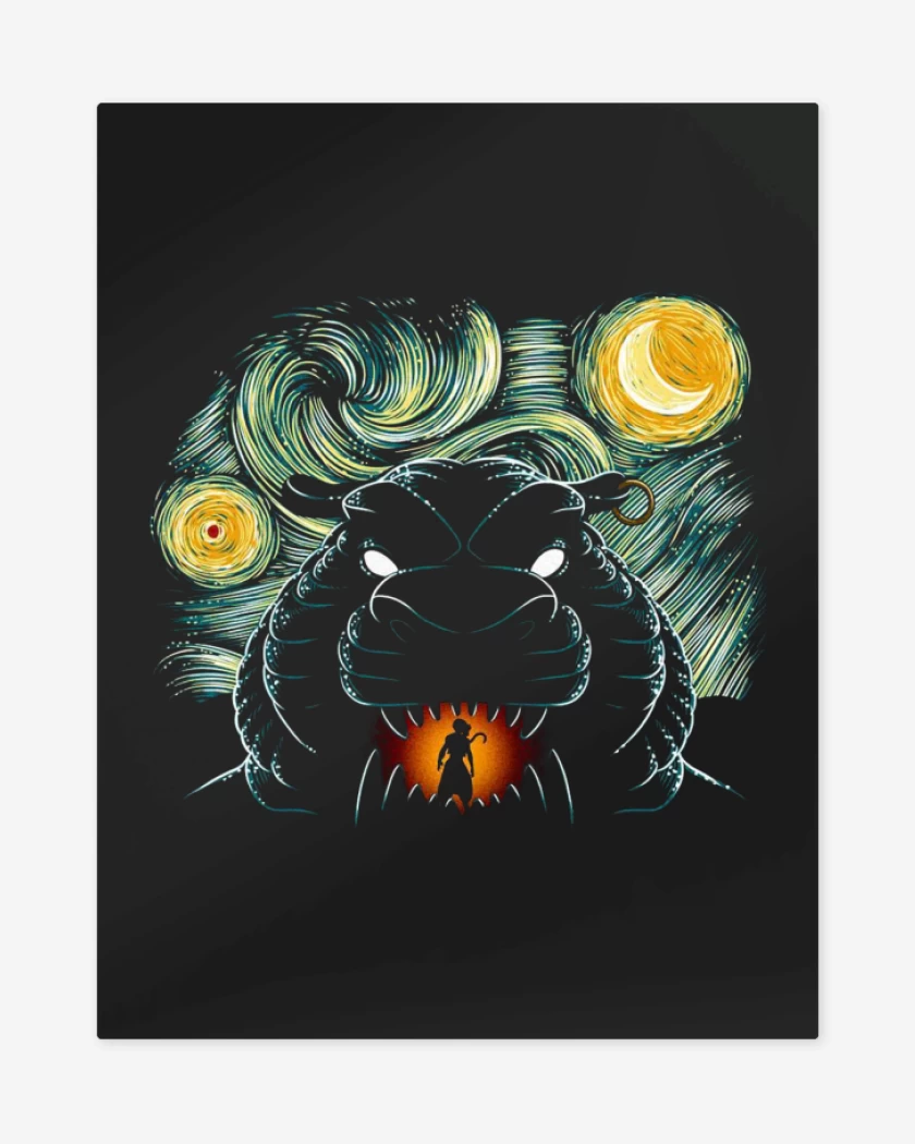 Print metalico Negro de Cueva Aladdin