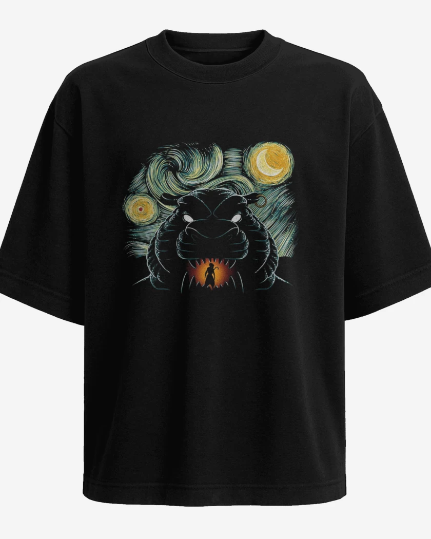 Polera Oversize Negro de Cueva Aladdin