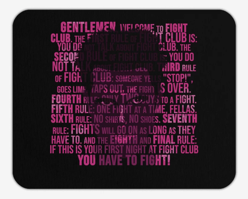 Mousepad Negro de tylerfigthclub