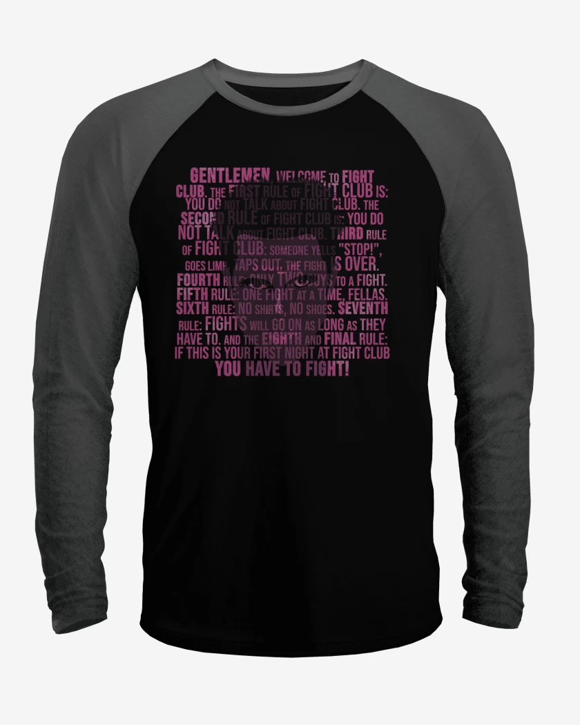 Polera Raglan Negro / Negro Heather de tylerfigthclub