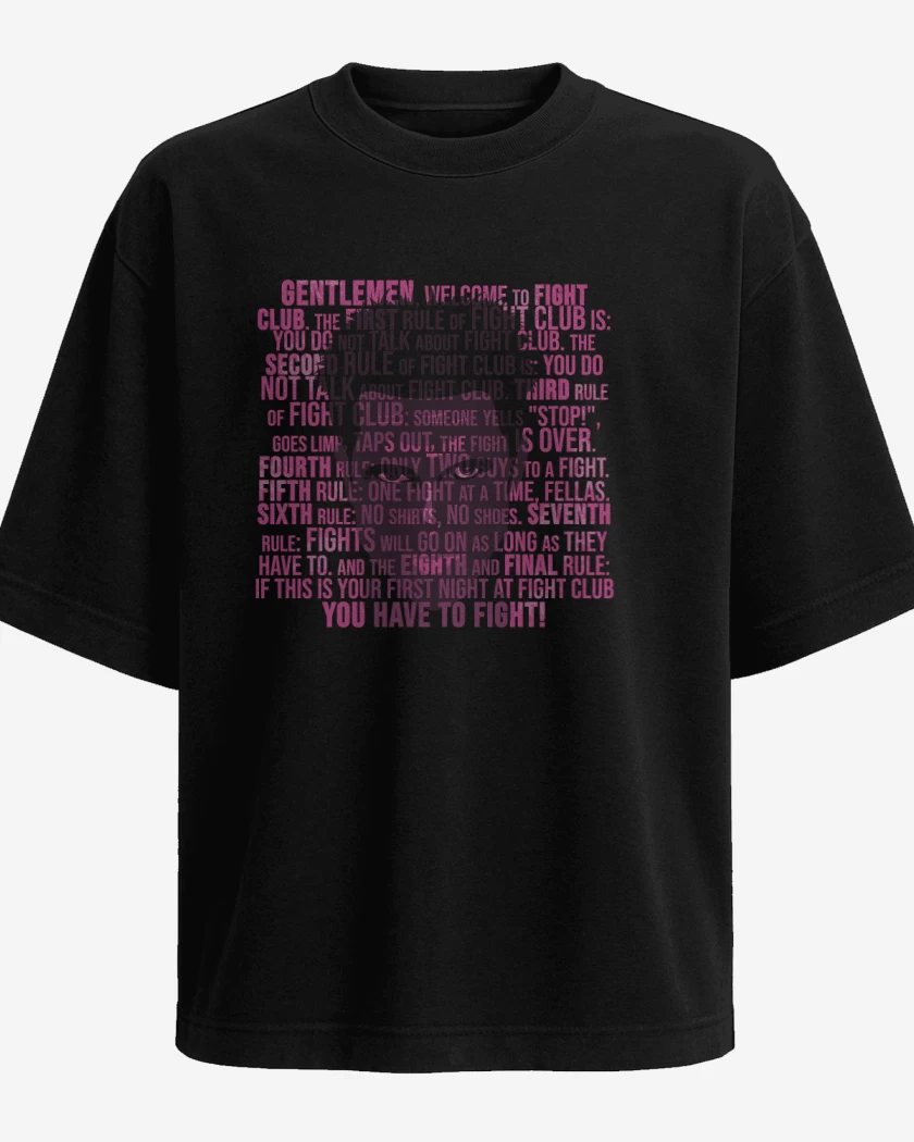 Polera Oversize Negro de tylerfigthclub