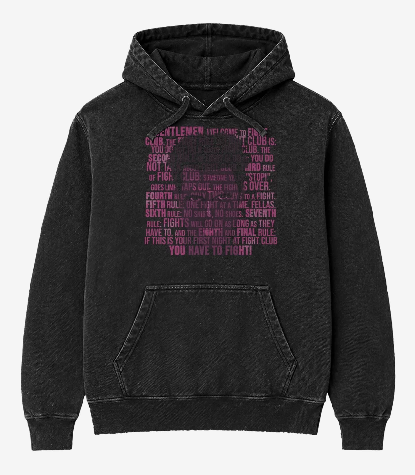 Poleron Canguro Acid Wash Negro de tylerfigthclub