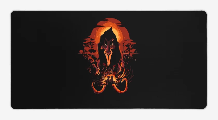 Mouse pad Gamer Negro de El rey esta muerto 