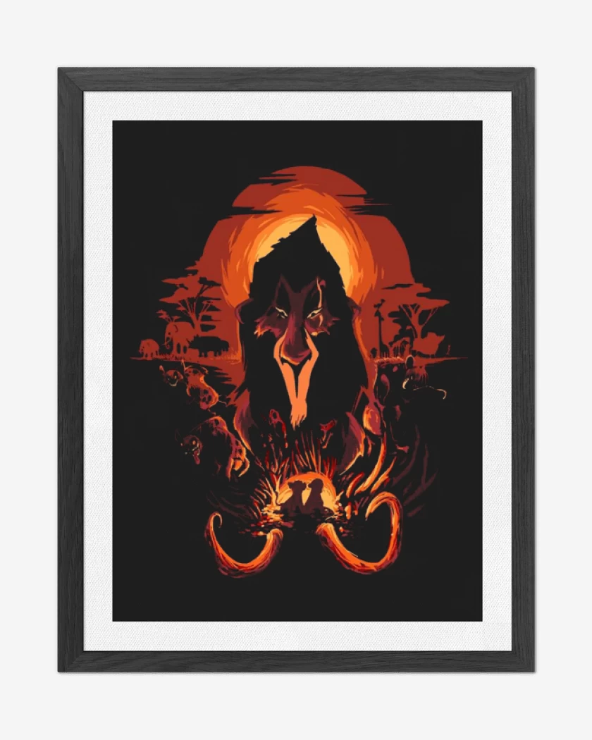 Cuadro decorativo Negro de El rey esta muerto 