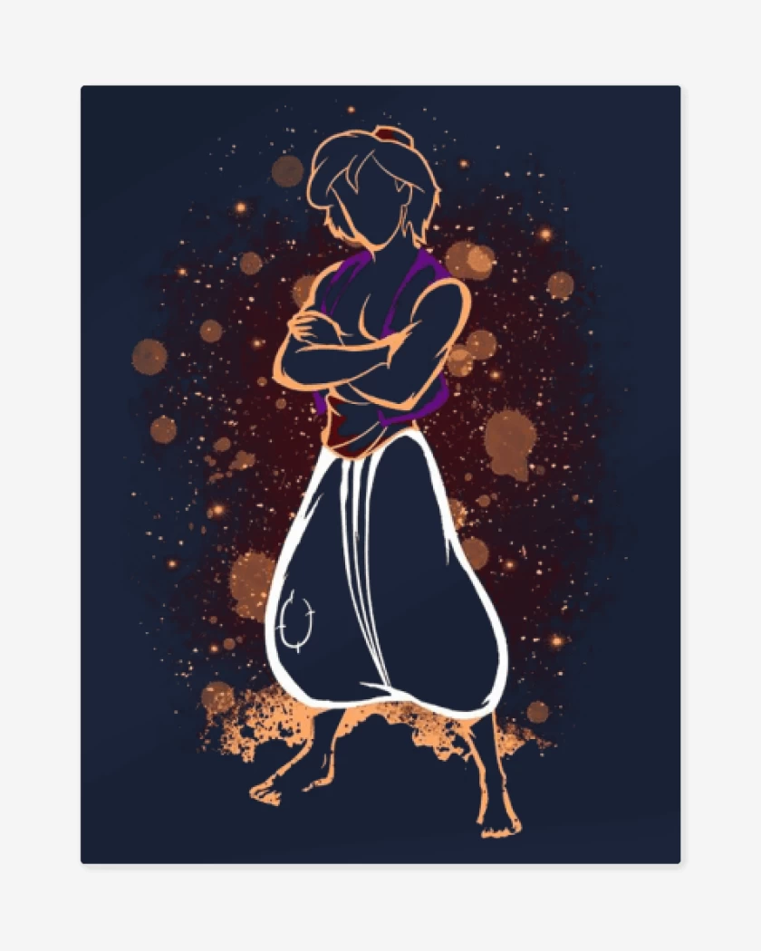 Print metalico Azul Marino de aladdin 