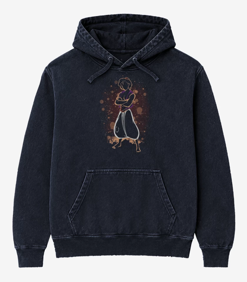 Poleron Canguro Acid Wash Azul Marino de aladdin 