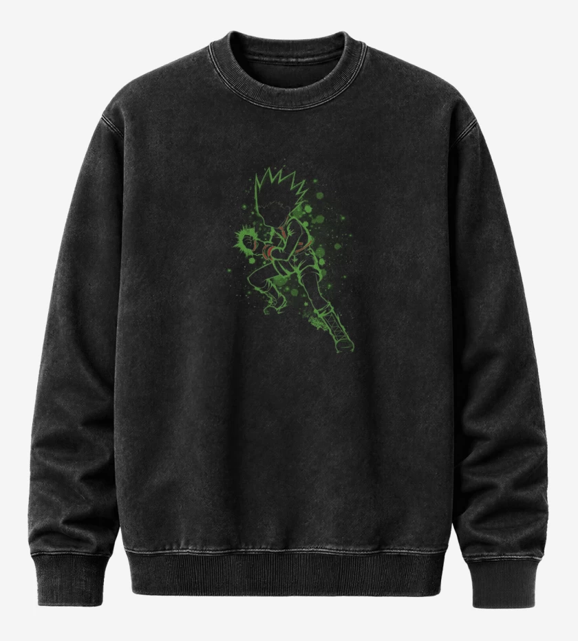 Poleron Polo Acid Wash Negro de Gon 