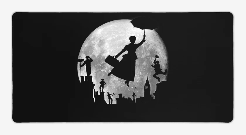 Mouse pad Gamer Negro de Mary poppin
