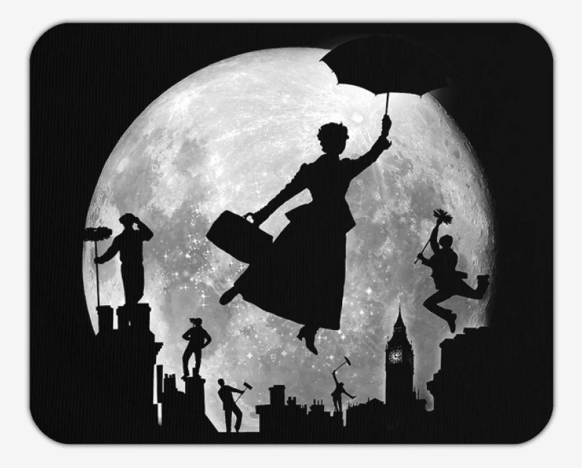 Mousepad Negro de Mary poppin