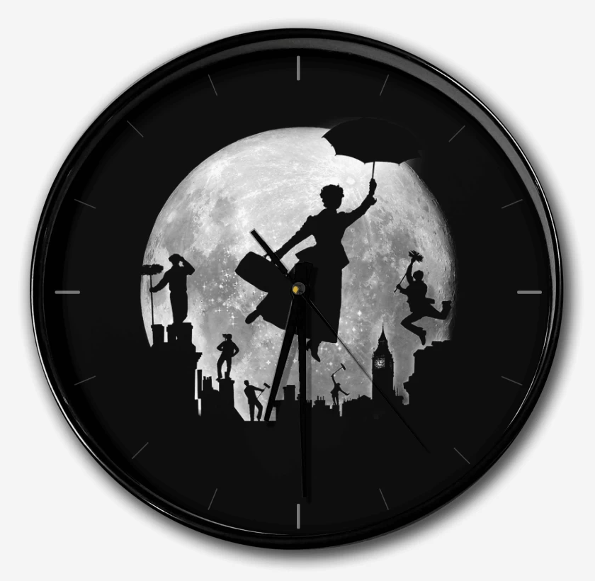 Reloj Negro de Mary poppin