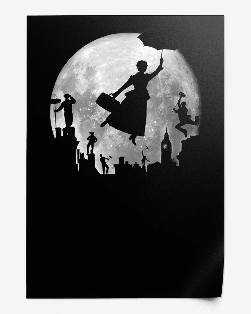 Print Negro de Mary poppin
