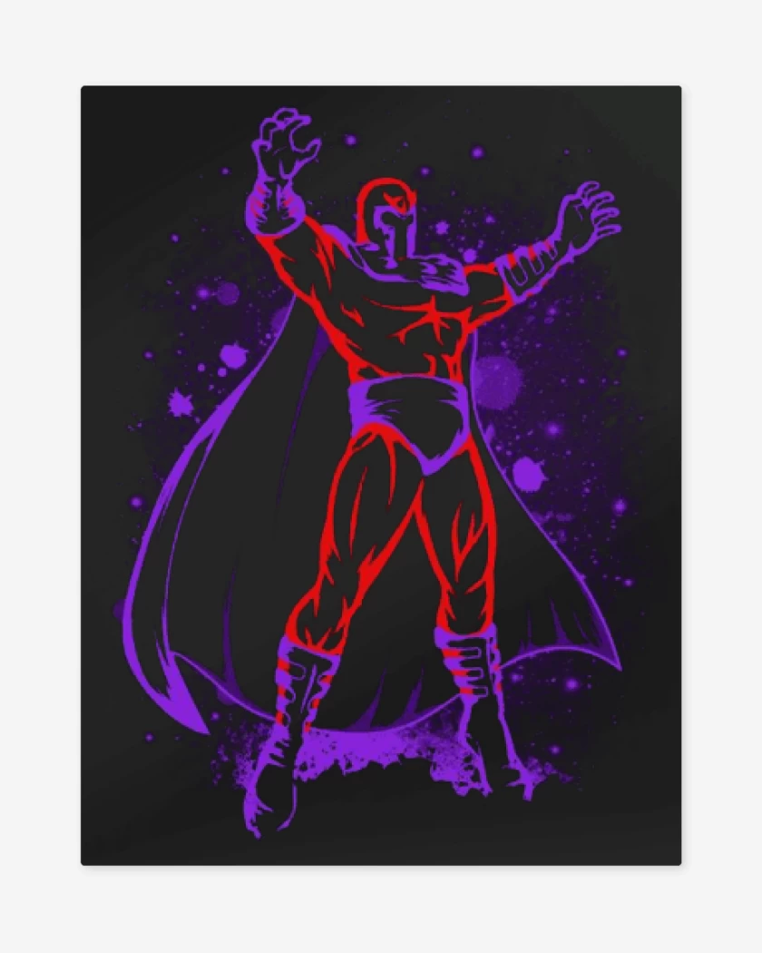 Print metalico Negro de Magneto 