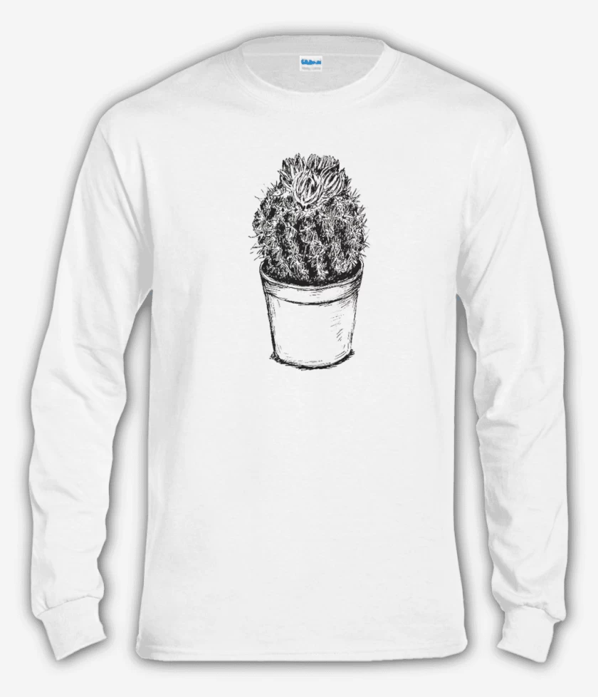 Polera manga larga Blanco de Cactus III