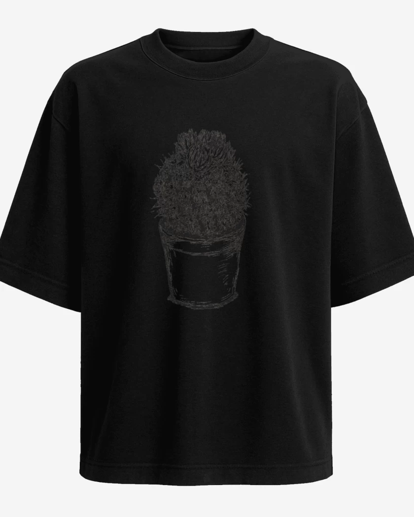 Polera Oversize Negro de Cactus III