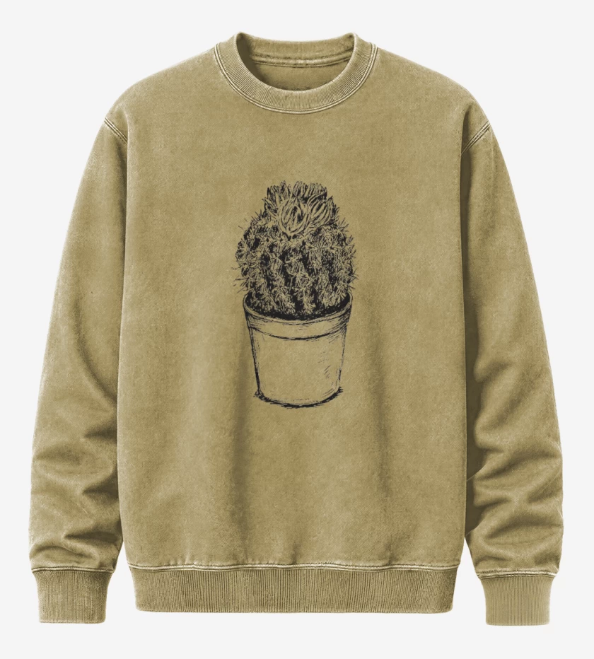 Poleron Polo Acid Wash Beige de Cactus III