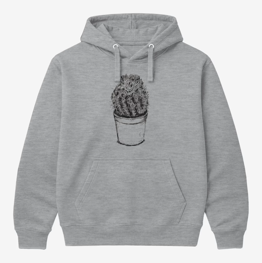 Polerón Canguro Gris Melange de Cactus III