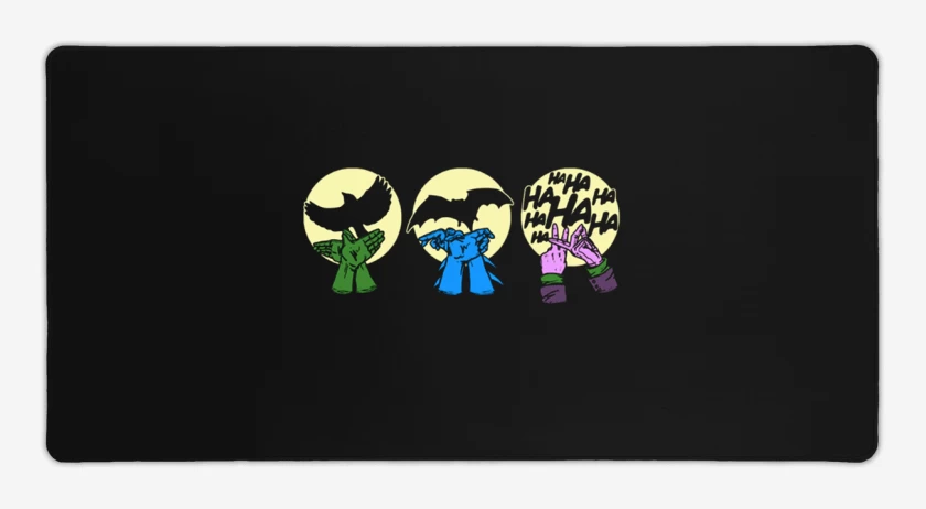 Mouse pad Gamer Negro de Siluetas DC