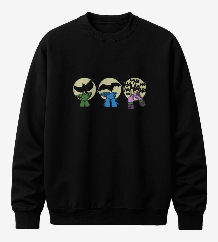 Poleron polo Negro de Siluetas DC