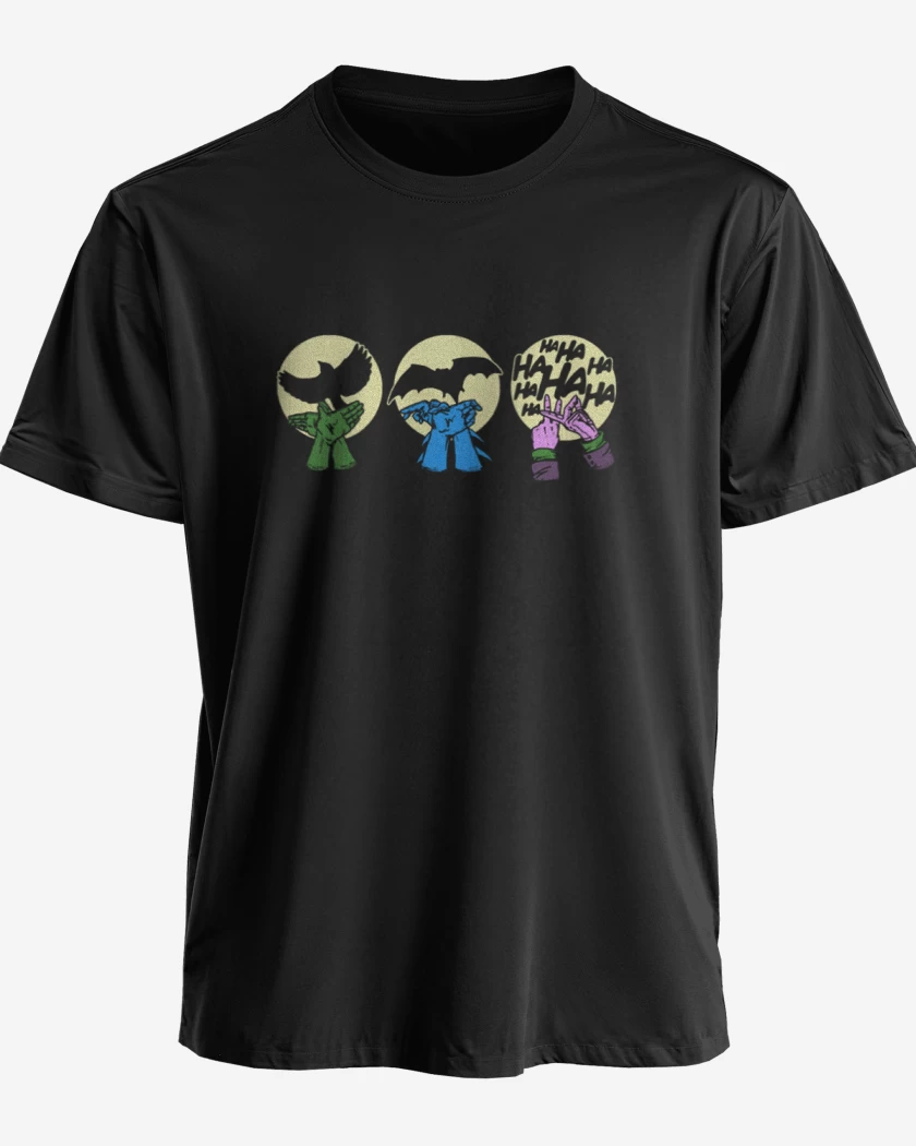 Polera premium Negro de Siluetas DC
