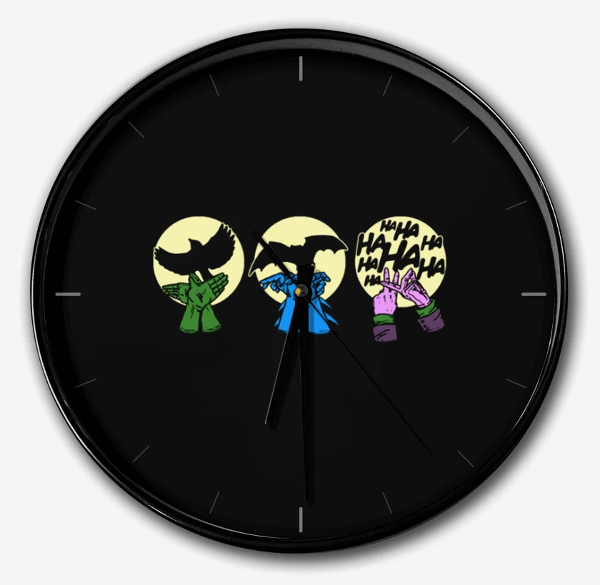 Reloj Negro de Siluetas DC