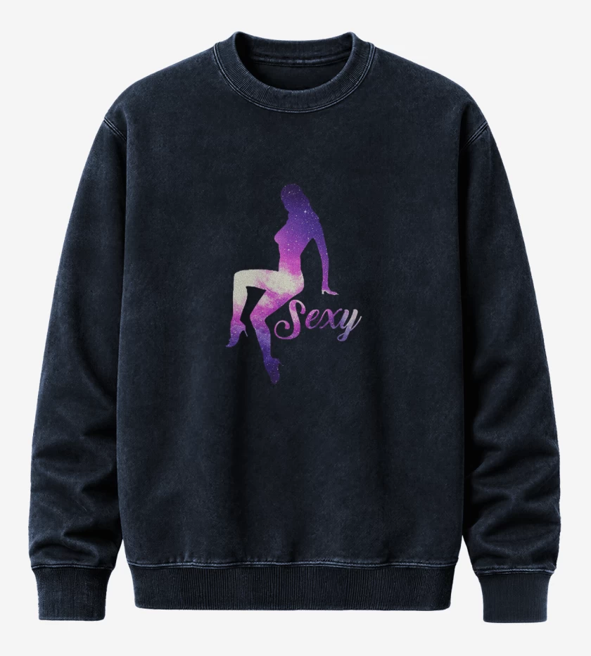 Poleron Polo Acid Wash Azul Marino de Sxy