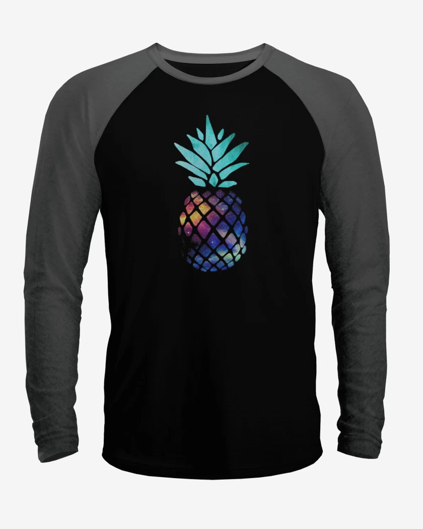 Polera Raglan Negro / Negro Heather de Space piña