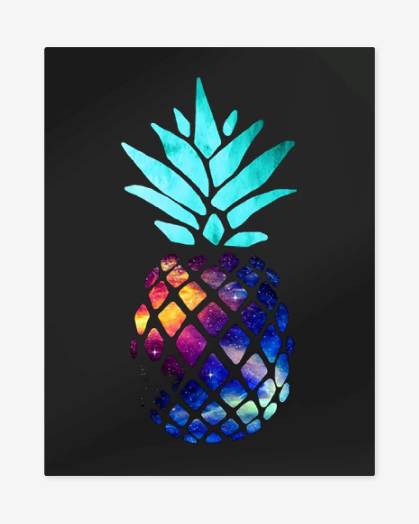 Print metalico Negro de Space piña